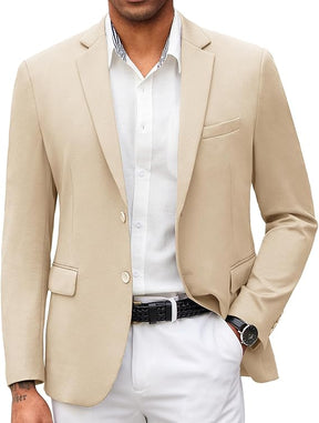 COOFANDY Men's V-Neck Slim Fit Blazer with Button Pockets