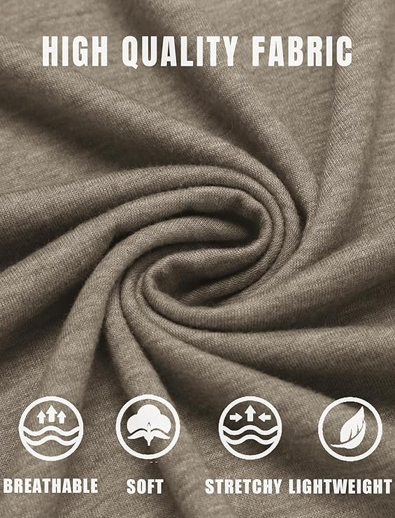 COOFANDY Henley T-Shirt Long Sleeve Pullover Shirts Basic Tees