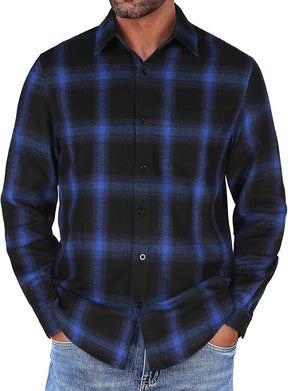 COOFANDY Flannel Shirts Long Sleeve Button Down Shirt