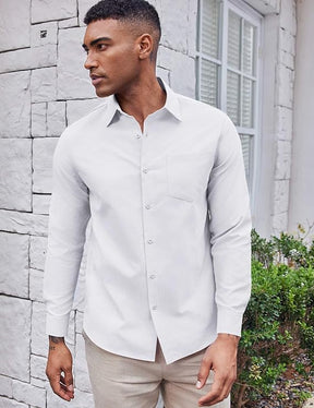 COOFANDY Mens Oxford Shirt Long Sleeve Casual Button Down Shirts Soild Dress Shirts with Pocket