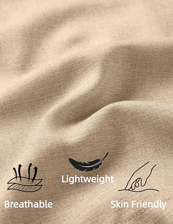 COOFANDY Mens Summer Beach Shorts Casual Elastic Waist Drawstring Short Vacation Shorts with Pockets