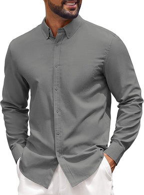 COOFANDY Men's Long Sleeve Regular Fit Button Down Oxford Shirt