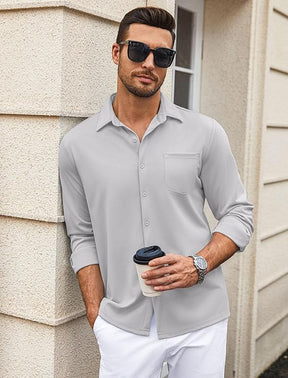 COOFANDY Mens Wrinkle Free Dress Shirts Long Sleeve Untucked Shirts Casual Button Down Shirts