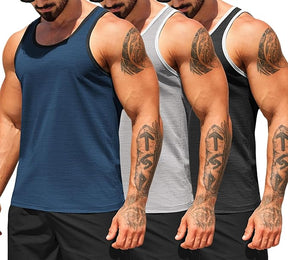 COOFANDY Men's Workout Tank Tops Pack Dry Fit Sleeveless Running Shirts Gym Muscle Bodybuilding T Shirts