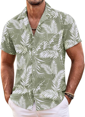 COOFANDY Hawaiian Shirt Short Sleeve Button Down Shirts Camp Collar Shirt