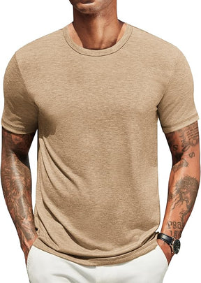 COOFANDY Men's T Shirts Short Sleeve Soft Crew Neck Lightweight Tee Shirts Casual Summer Basic Tops