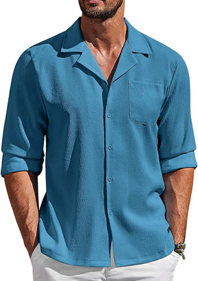 COOFANDY Men's Long Sleeve Button Down Shirts Casual Untucked Shirt Regular Fit Dress Shirt