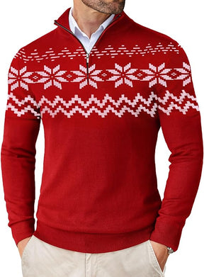 COOFANDY Men's Quarter Zip Up Sweaters Slim Fit Lightweight Mock Neck Pullover Casual Polo Sweaters