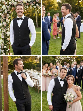 COOFANDY Mens Suit Vest Formal Dress Vest Slim Fit Buesiness Wedding