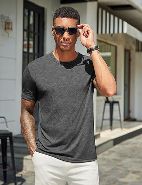COOFANDY Men's T Shirts Short Sleeve Soft Crew Neck Lightweight Tee Shirts Casual Summer Basic Tops