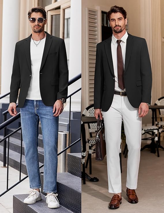 COOFANDY Men's Casual Blazer Slim Fit Lightweight Sport Coats One Button Suit Jacket Dress Blazer Jackets