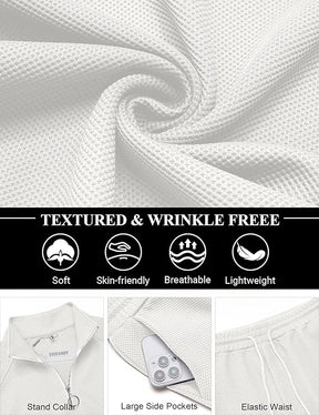 COOFANDY Men's Tracksuit 2 Piece Relaxed Fit Half-zip Sweatsuits Athletic Running Jogging Suit Sets