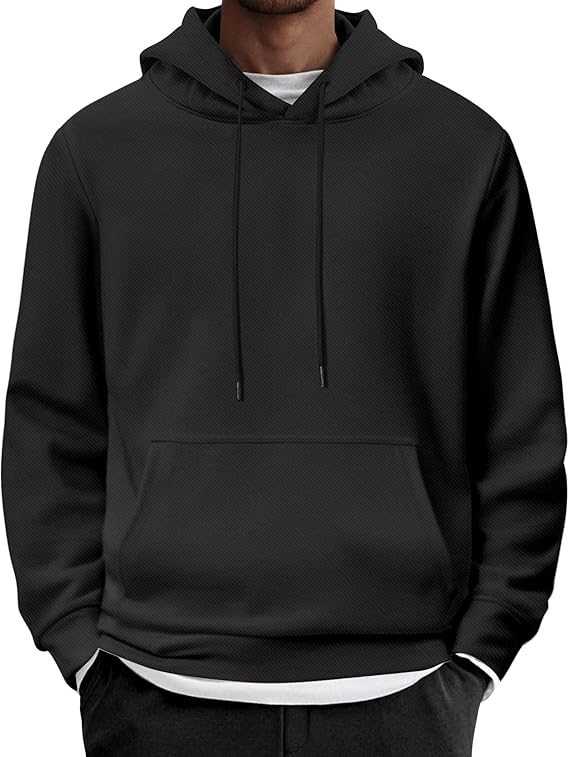 COOFANDY Mens Hoodie Long Sleeve Casual Pullover Hooded Sweatshirt Fashion Drawstring Hoodies with Pocket