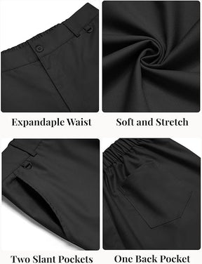 COOFANDY Mens Casual Chino Pants Classic Fit Stretch Wasit Trousers Business Casual Dress Pants
