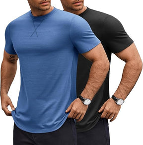 COOFANDY Mens T Shirts Casual Short Sleeve Cotton Tee Shirts Hipster Hip Hop Longline T-Shirt Basic Summer Tops