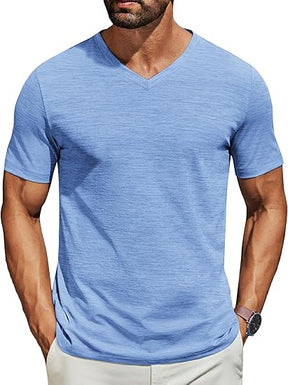 COOFANDY Men's T Shirts Short Sleeve Classic V Neck T-Shirt Casual Summer Basic Tee Shirt