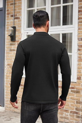 COOFANDY Men's Mock Turtleneck Sweaters Long Sleeve Casual Knit Shirts Half Neck Thermal Lightweight Pullover Sweater
