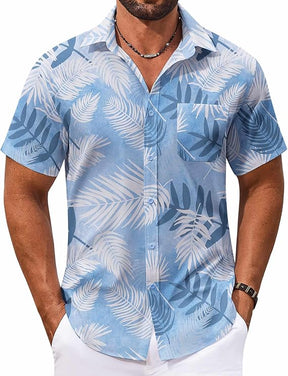 COOFANDY Men's Hawaiian Shirt Short Sleeve Casual Button Down Tropical Summer Beach Aloha Shirts