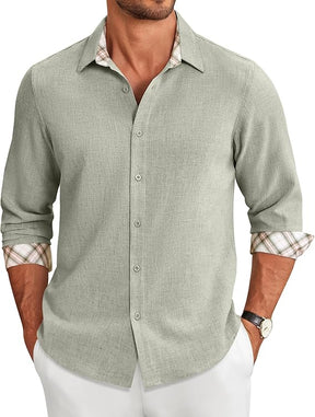 COOFANDY Men's Long Sleeve Button Down Regular Fit Dress Shirt