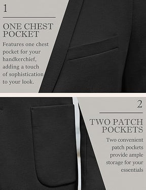 COOFANDY Men's Casual Knit Blazer Slim Fit Lightweight Sport Coat Stretch Two Button Suit Jacket