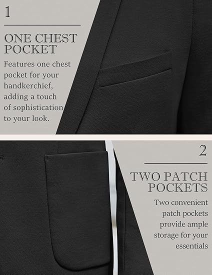 COOFANDY Men's Casual Knit Blazer Slim Fit Lightweight Sport Coat Stretch Two Button Suit Jacket