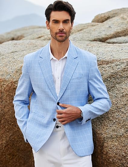 COOFANDY Men's Blazer Casual Slim Fit Sport Coats Two Button Lightweight Suit Jacket