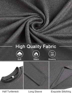 COOFANDY Mens Mock Turtleneck T-Shirts Long Sleeve Solid Color Tees Shirts Basic Casual Slim Fit Pullover T Shirts