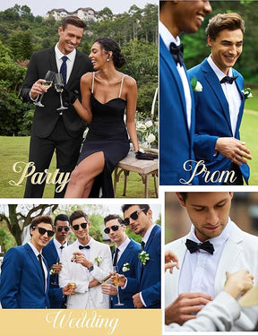 COOFANDY Men's 2 Piece Suits Classic Fit Suit Set 2 Button Blazer Jacket and Dress Pants for Wedding Business Prom