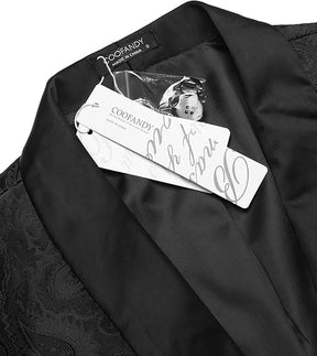 COOFANDY Mens Floral Tuxedo Jacket Paisley Shawl Lapel Suit Blazer Jacket for Dinner,Prom,Wedding