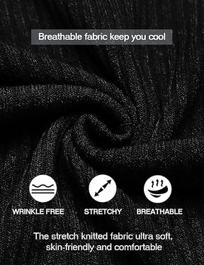 COOFANDY Men's Muscle T Shirts Stretch Short Sleeve V Neck Bodybuilding Workout Tee Shirts Ribbed Knit Shirt
