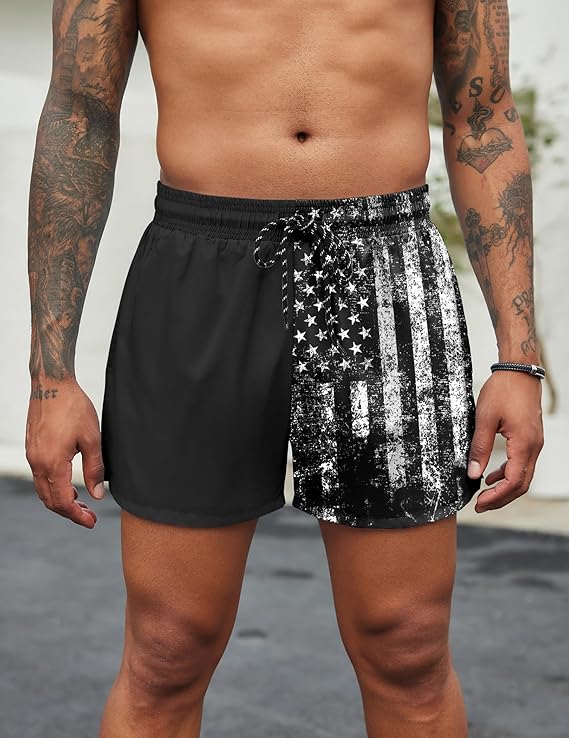 COOFANDY Men's Swim Trunks Quick Dry Bathing Suit with Pockets Swimwear Beach Board Short Swimsuit