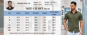 COOFANDY Men's Button Down Shirts Short Sleeve Casual Dress Shirts Untucked Summer Shirt with Pocket