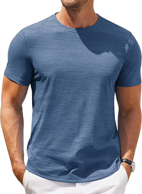 COOFANDY Mens Crew Neck T Shirt Short Sleeve Casual Summer Basic Tee Slim Fit Workout T-Shirt
