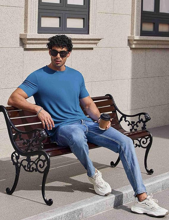 COOFANDY Men's T-Shirts Short Sleeve Crew Neck T Shirts Casual Classic Basic Tee Shirts