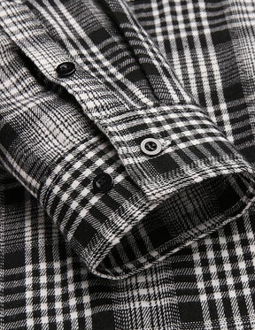 COOFANDY Men's Plaid Hoodie Flannel Shirt Jacket Long Sleeve Casual Fashion Button Shirts