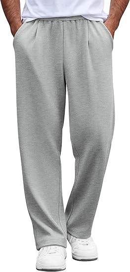 COOFANDY Mens Casual Sweatpants Open Bottom Lounge Pants Lightweight Baggy Workout Yoga Track Pants