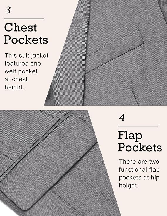 COOFANDY Mens Sport Coat Casual Blazer One Button Business Suit Jacket