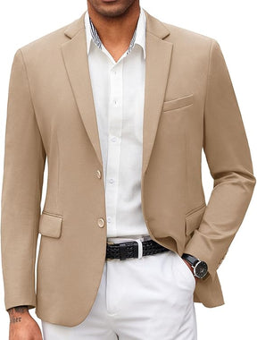 COOFANDY Men's V-Neck Slim Fit Blazer with Button Pockets