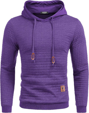 COOFANDY Mens Hooded Sweatshirt Casual Long Sleeve Drawstring Waffle Knit Pullover Hoodies