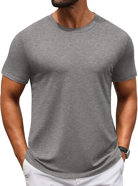 COOFANDY Men's T-Shirts Short Sleeve Crew Neck T Shirts Casual Classic Basic Tee Shirts