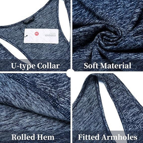 COOFANDY Men's 3 Pack Gym Tank Tops Y-Back Workout Muscle Tee Training Bodybuilding Fitness Sleeveless T Shirts
