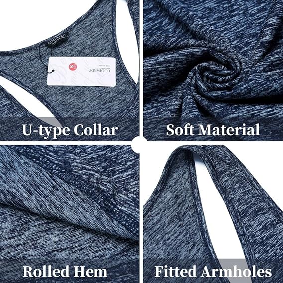 COOFANDY Men's 3 Pack Gym Tank Tops Y-Back Workout Muscle Tee Training Bodybuilding Fitness Sleeveless T Shirts