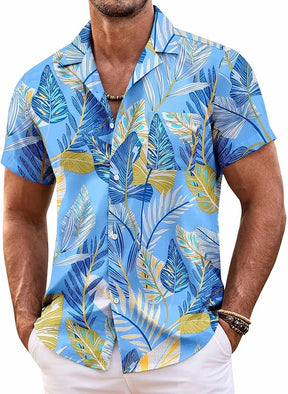 COOFANDY Hawaiian Shirt Short Sleeve Button Down Shirts Camp Collar Shirt