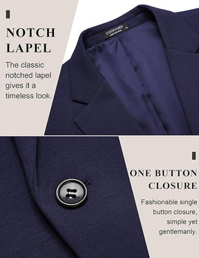 COOFANDY Men's Casual Blazer Jacket One Button Suit Jackets Lightweight Knit Sport Coat