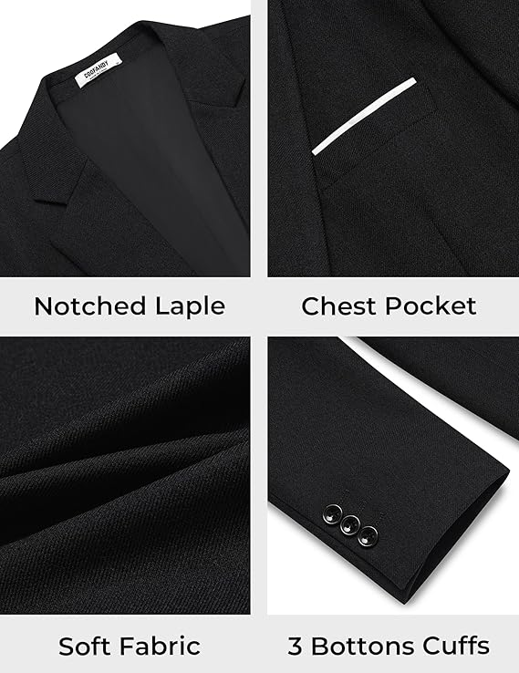 COOFANDY Men's Casual Blazer One Button Sport Coats Lightweight Suit Jacket