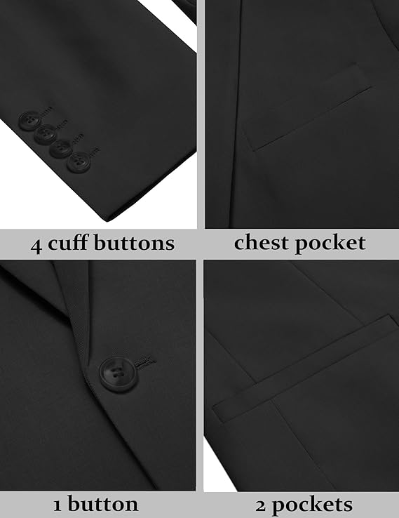 COOFANDY Men's Blazer Casual Suit Jacket Slim Fit One Button Sport Coats Lightweight Sports Jacket