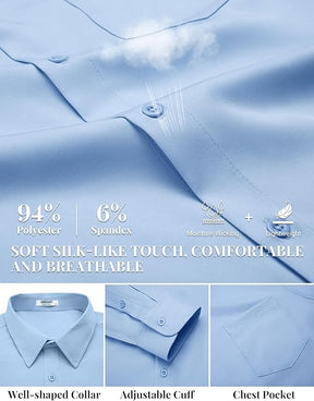 COOFANDY Mens Dress Shirts Long Sleeve Business Casual Button Down Shirts Regular Fit Formal Shirts