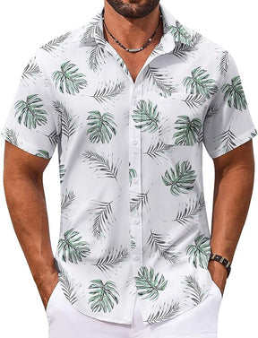 COOFANDY Men's Hawaiian Shirt Short Sleeve Casual Button Down Tropical Summer Beach Aloha Shirts