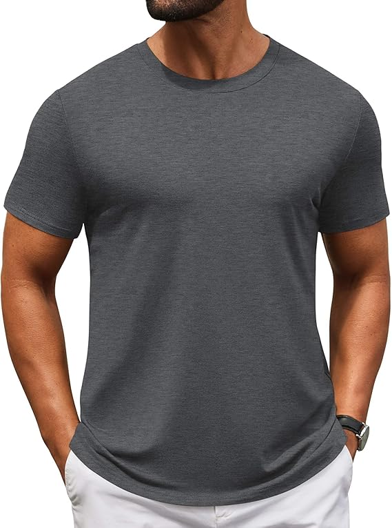 COOFANDY Men's T-Shirts Short Sleeve Crew Neck T Shirts Casual Classic Basic Tee Shirts
