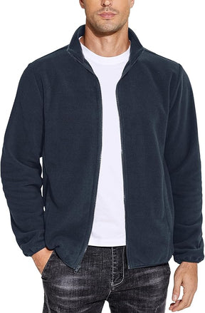 COOFANDY Men's Soft Polar Fleece Jacket Lightweight Full Zip Jackets Casual Outdoor Warm Jackets Coats with Pockets